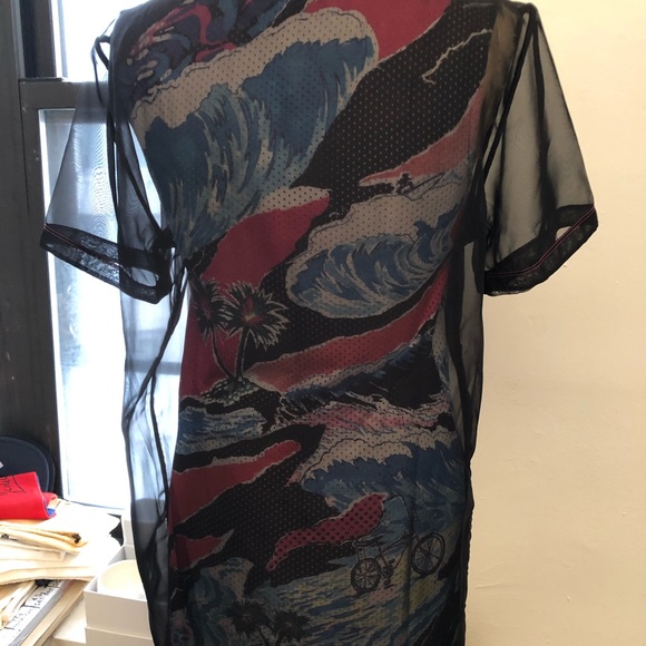 New Adidas Original Sheer Mesh Dress Tee XS - Picture 6 of 8